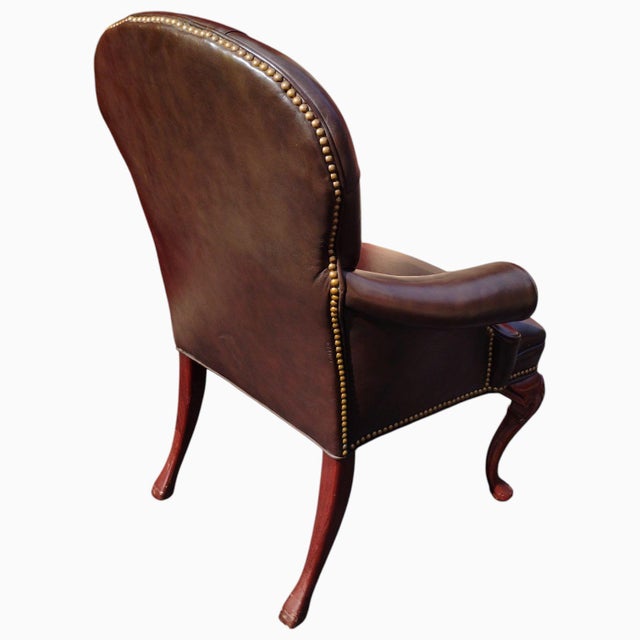 Hancock & Moore 1960s Elevate Your Living Space With This Stunning Pair of Chesterfield Leather Armchairs by Hancock & Moore. For Sale - Image 4 of 12