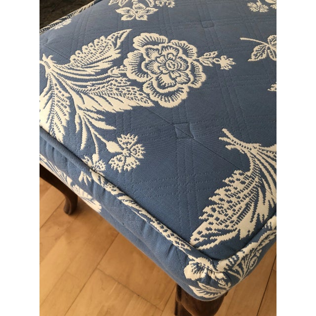 Vintage French Style Upholstered Bench For Sale - Image 4 of 7