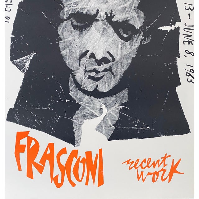 Antonio Frasconi, 1963 Vintage Lithograph Poster Antonio Frasconi Terry Dintenfass Gallery NYC, 1963 For Sale - Image 4 of 7