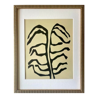 2026 "L'Aiuola Bruciata Series No. 5" Abstract Botanical Painting on Paper by Artist r.k. Red For Sale