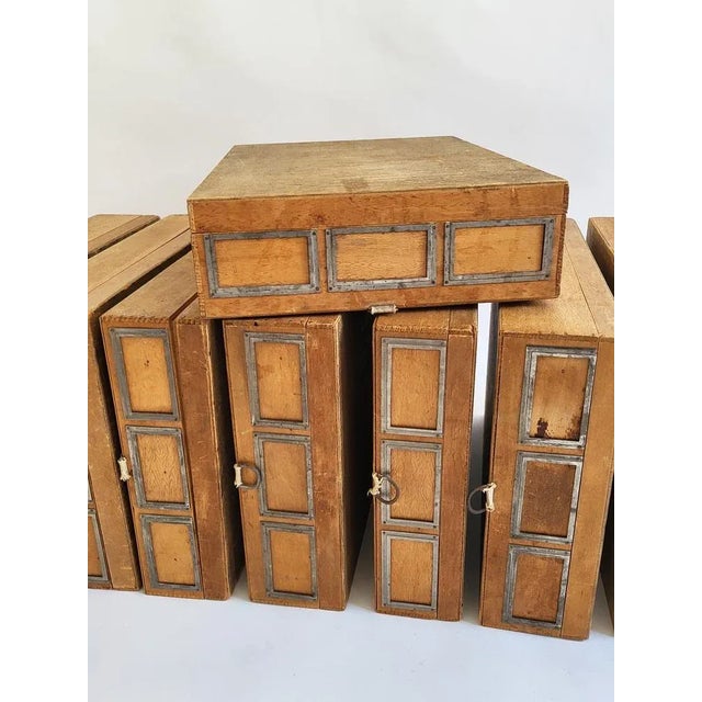 Industrial Wooden Storage Box, 1920s For Sale - Image 17 of 18