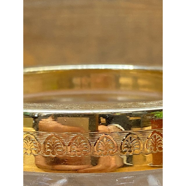 Art Deco Ice Bucket in Molded Crystal and Gilt Brass, 1920 For Sale - Image 6 of 11