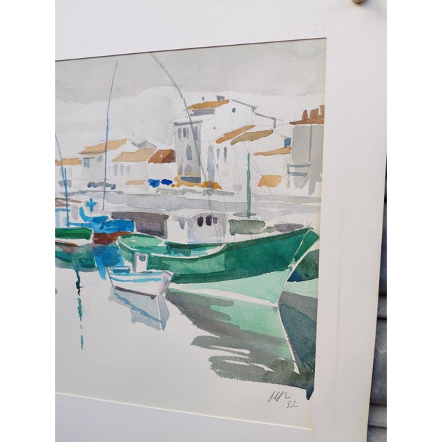 Watercolor by Michel Roubille, 1982. Nephew of the renowned Auguste Jean-Baptiste Roubille, he inherited his uncle's...