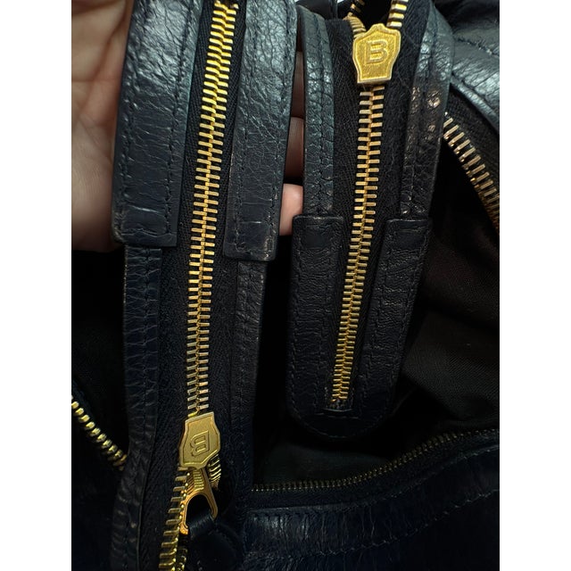 Vintage City Balenciaga Moto Giant 12 Velo Bleu Obscur Navy Lambskin Leather Bag For Sale - Image 12 of 15