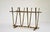 Metal Mid-Century Modern Bamboo-Effect Brass Magazine Rack, Italy, 1970s For Sale - Image 7 of 14