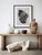 Abstract open edition giclee print by artist Anna Pepe. 20"x28" Elegant textured / striped black geometrical figure on...