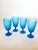 The most fantastic vintage 1960s Italian electric blue Satinato Murano blown glass goblets by Carlo Moretti, for Rosenthal...