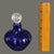 Vintage Bohemian Cobalt Blue Cut Crystal Perfume Bottle For Sale - Image 6 of 7