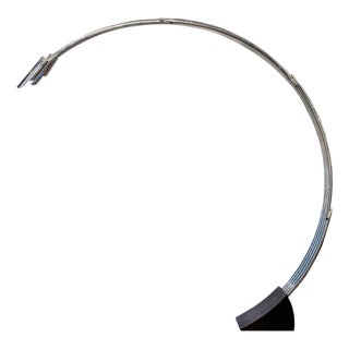 Steel Arc Floor Lamp by Francesco Fois for Reggiani, Italy, 1960s For Sale