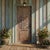 Vintage Hand-Carved Floral Wooden Barn Doors | Rustic Modern Statement Doors 96x36 For Sale - Image 4 of 4