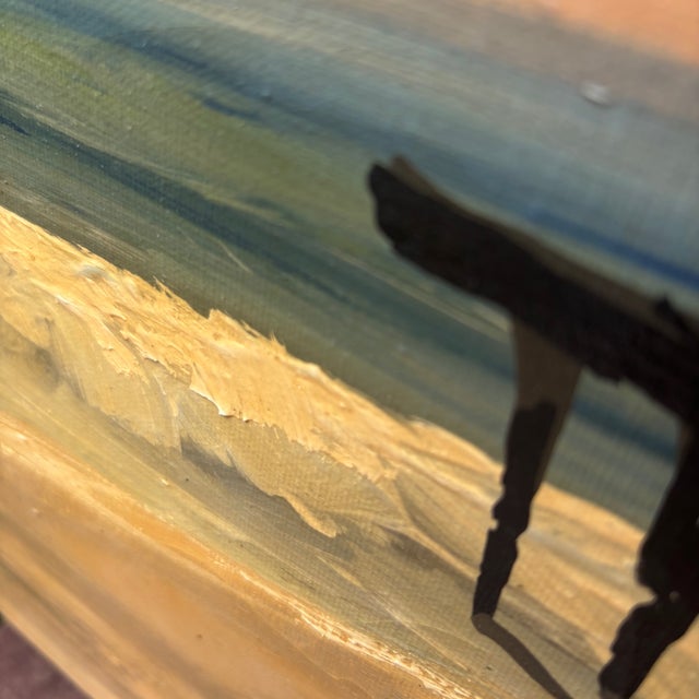 Original 1961 Oil Painting by Paul Blaine Henrie Coastal Sunset Seascape For Sale - Image 13 of 18