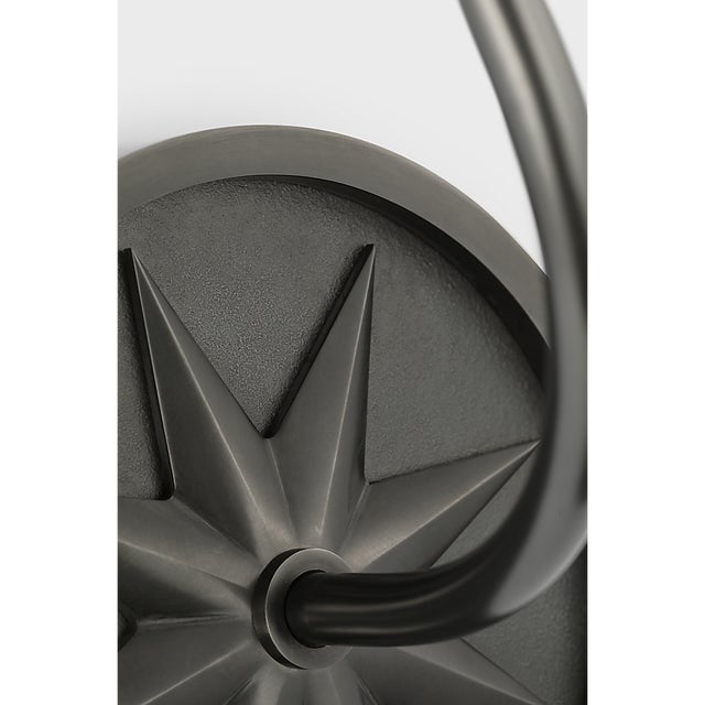 Visual Comfort Chapman & Myers for Visual Comfort Signature Polaris 15" Sconce in Bronze with Linen Shade For Sale - Image 4 of 7