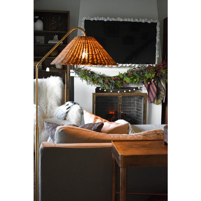 Mitzi Lauren 19.5 in. 1 Light Floor Lamp in Aged Brass and Texture Black Finish For Sale - Image 12 of 15