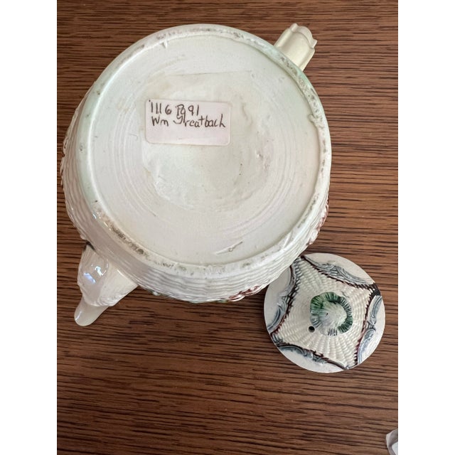 Circa 1770 William Greatbatch Basketweave Tea Pot, England For Sale - Image 12 of 12