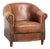 Cognac-Colored Sheepskin Club Armchair For Sale
