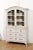 Wood Swedish Rococo Style 19th Century Painted Vitrine with Glass Doors and Drawers For Sale - Image 7 of 12