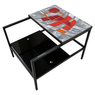Modernist Ceramic Coffee Table by Pierre Guariche For Sale