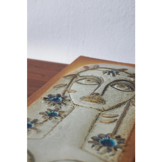 Fantastic wall relief No. 3554 by ceramicist Joseph Simon from the 1970s for the Stentoj Soholm Distinctive design and...