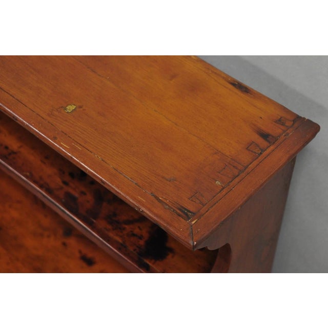 Antique French Country Colonial Pine Wood 50" H Drysink Kitchen Jelly Cupboard For Sale In Philadelphia - Image 6 of 12