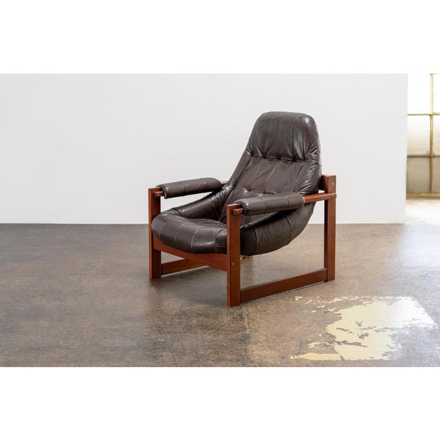 Brazilian Modern Leather Sofas and Lounge Chair by Percival Lafer, 1970s, Set of 3 For Sale - Image 16 of 18