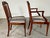 1930s Vintage Hepplewhite Style Wheat Back Mahogany Dining Chairs — Set of 8 For Sale - Image 4 of 12