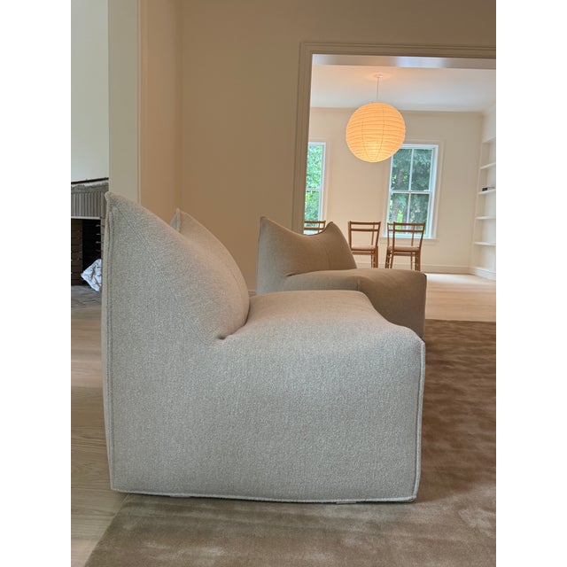 Pair of Mario Bellini Le Bambole Armless Lounge Chairs for B&b Italia For Sale In New York - Image 6 of 7