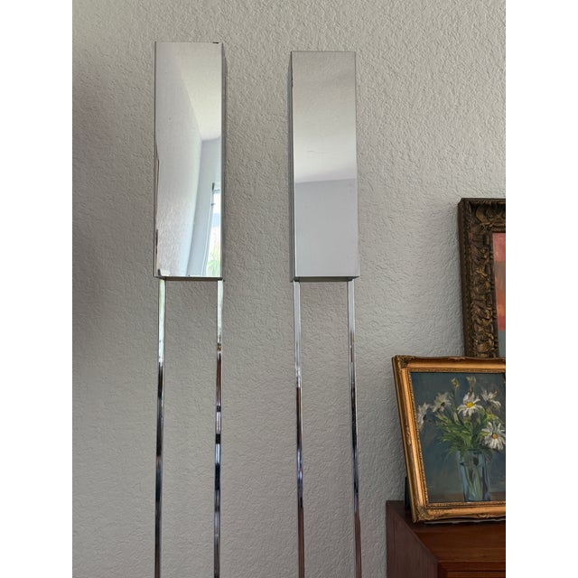 Mid-Century Modern 1980s Robert Sonneman Tall Floor Lamp Pair For Sale - Image 3 of 12