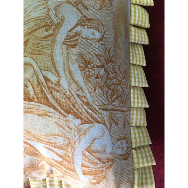 2020s Toile "The Chastity of Joseph" Pillow For Sale - Image 5 of 6