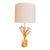 Chealsea House Gold & White Flower Table Lamp For Sale