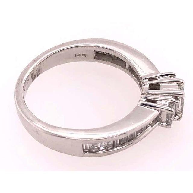 2010s 14 Karat White Gold Engagement Ring 0.75 Total Diamond Weight For Sale - Image 5 of 9
