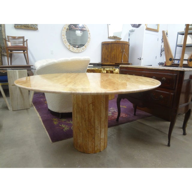 1980s Post Modern Italian Marble Center Table For Sale - Image 12 of 12