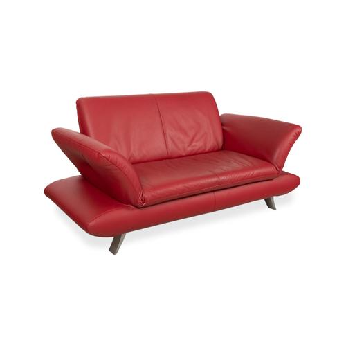 Sofas in Red Leather from Koinor Rossini, Set of 2 For Sale - Image 11 of 18