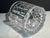 Vintage Slovenia Crystal Window Pane Pattern Ice Bucket Nickel Metal Handle For Sale In Phoenix - Image 6 of 11