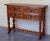 19th Century Catalan Spanish Carved Walnut Console Sofa Table, Four Drawers For Sale - Image 4 of 18