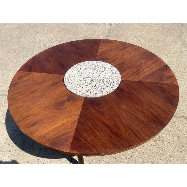 Mid-Century Modern Harvey Probber Walnut and Terrazzo Marble Table For Sale - Image 3 of 7
