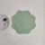Modern Handmade Round Scalloped Placemats, Mint Green with White Piping - Set of 4 For Sale - Image 3 of 4