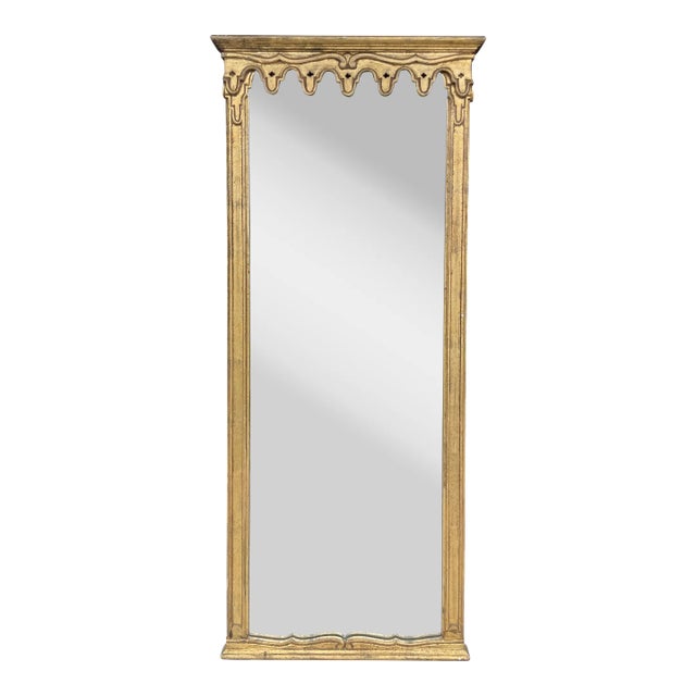 Gothic Revival Gold Gilt Italian Wall Mirror For Sale