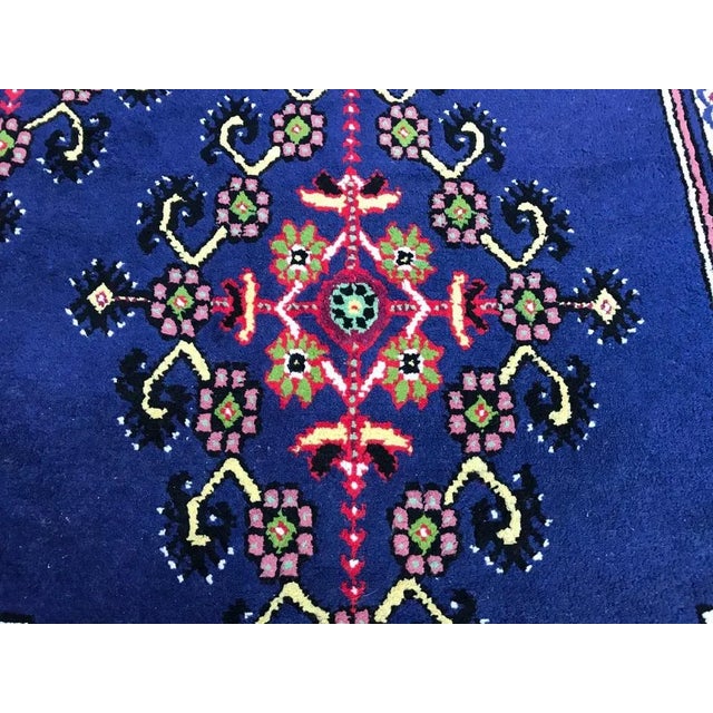 Blue Large Vintage North African Tunisian Rug For Sale - Image 8 of 18