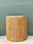 Mid 20th Century Vintage Wood and Cane Demilune Console Table For Sale - Image 5 of 12