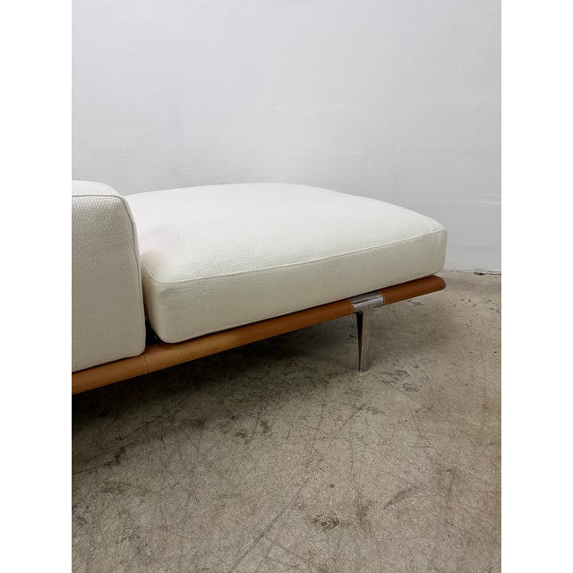Metal Let It Be Modular Fabric and Leather Daybeds for Poltrona Frau - A Pair For Sale - Image 7 of 18