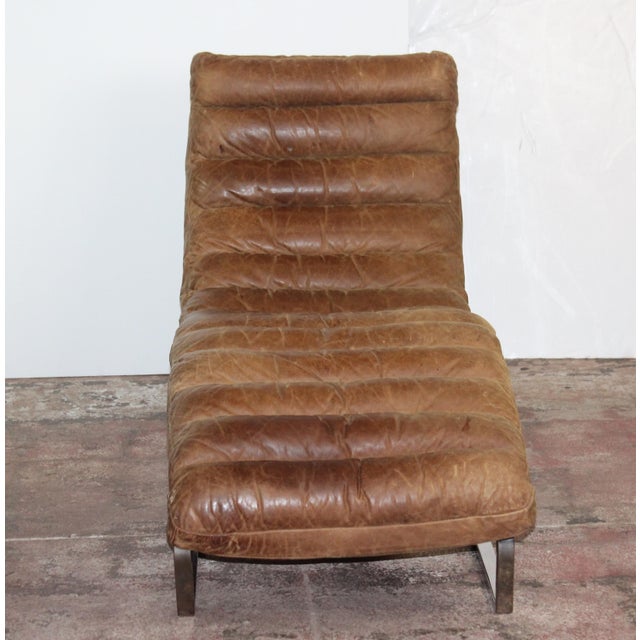 Restoration Hardware Oviedo Leather Chaise Chairish