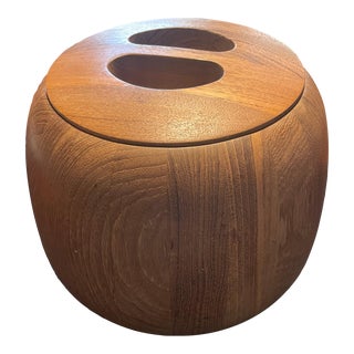 Vintage Dansk Teak Ice Bucket With Liner Designed by Jens Quistgaard For Sale