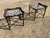 Vintage Attributed to Matiland Smith Nail Head Leather and Glass End Side Tables À Pair For Sale - Image 13 of 18