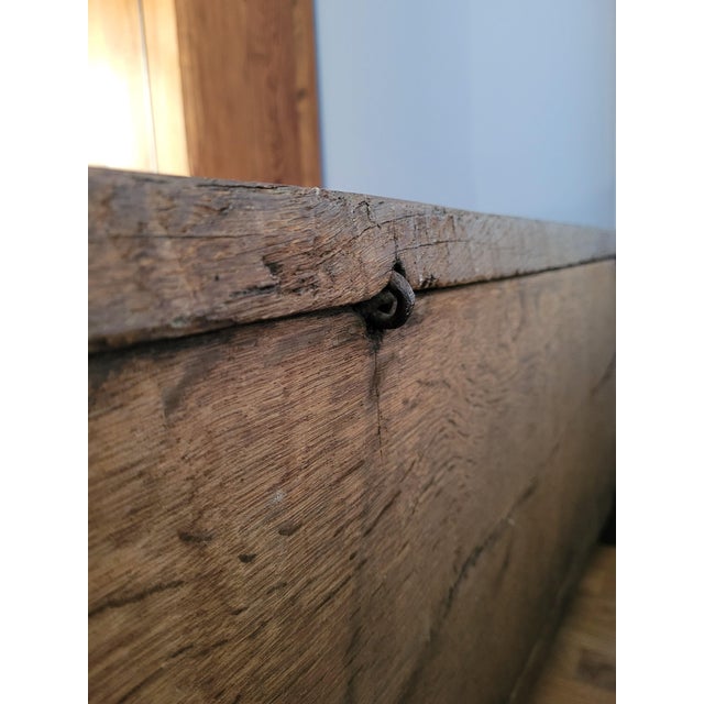 19th Century Gothic Chest in Oak Wood, North of Castile For Sale - Image 12 of 15