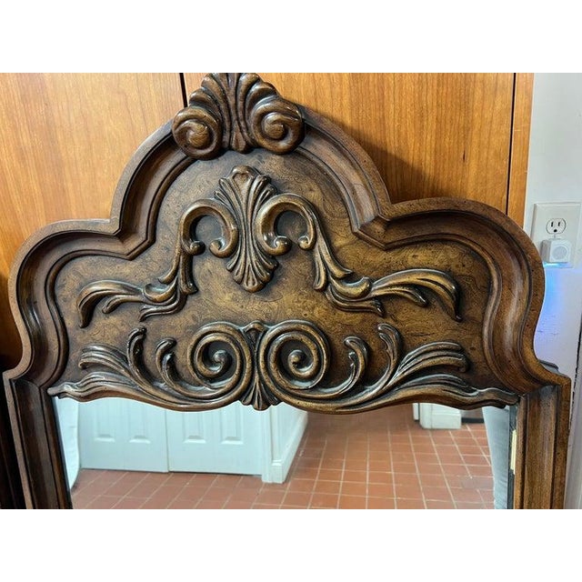 Pair of Elaborately Carved Wooden Mirrors For Sale - Image 14 of 15