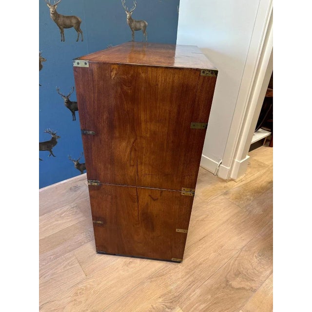 Antique Campaign Chest of Drawers For Sale - Image 10 of 13