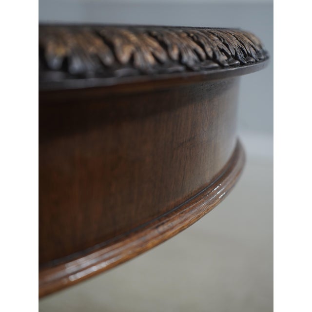 Maitland Smith Round Mahogany Spiro Center Table For Sale - Image 10 of 15