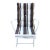 Vintage Blue White Beige Striped Outdoor Cushions for Triconfort Riviera Chairs - Set of 5 For Sale