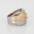 Modern Vintage 80s 2.52ct Diamond Wide Band Sz 8.5 Ring 18k Gold Platinum Jewelry For Sale - Image 3 of 7