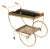 Mid-Century French Brass Galleried Drinks Trolley, 1950s For Sale